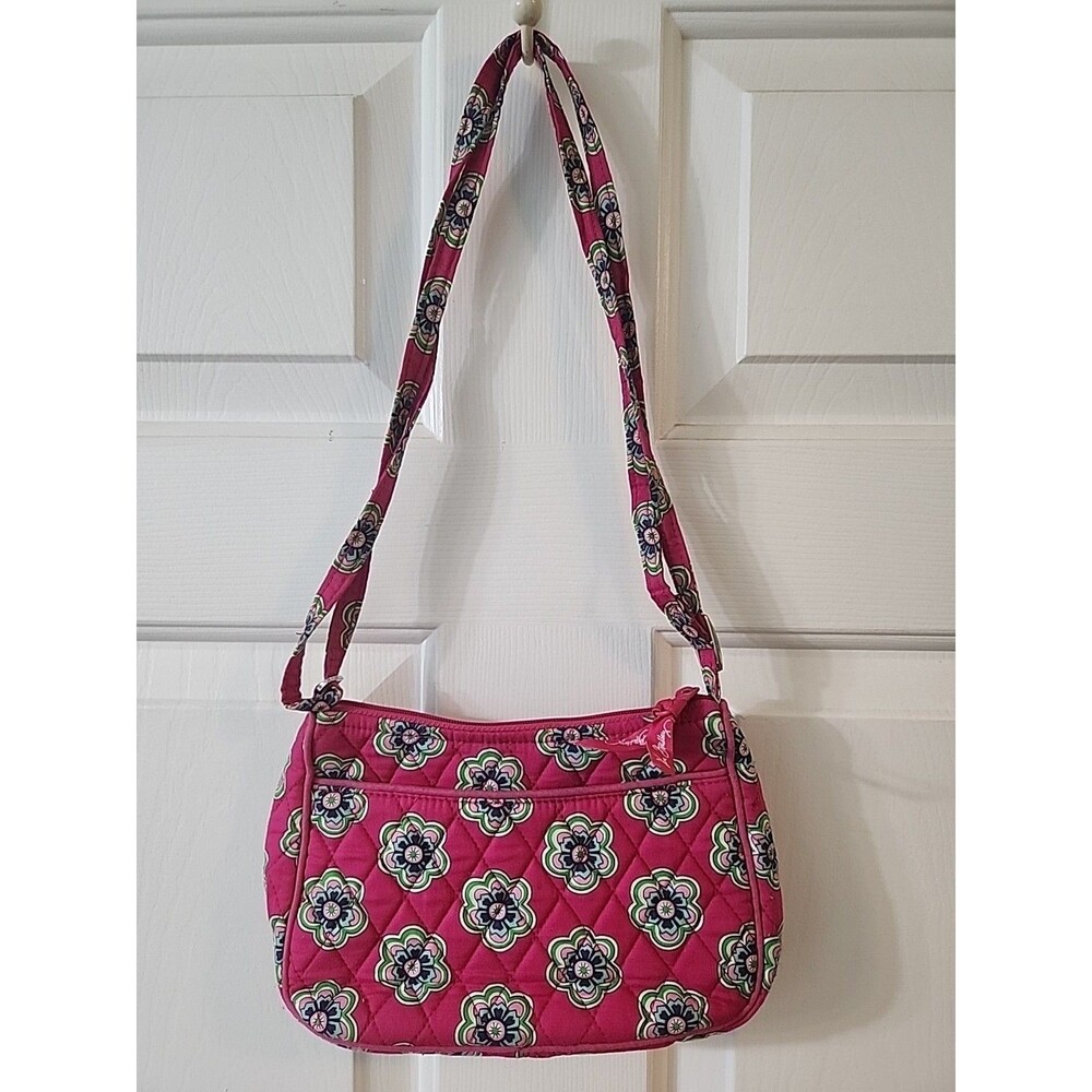 Vera Bradley Purse Women’s Small Pink Swirl Flowers Breast Cancer Edition Zip